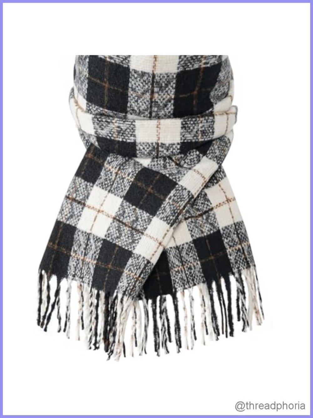 Cashmere Feel Plaid Scarf Shawl Wrap Winter for Women